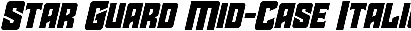 Star Guard Mid-Case Italic Italic font