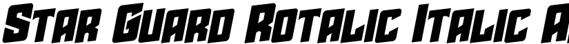 Star Guard Rotalic Italic font