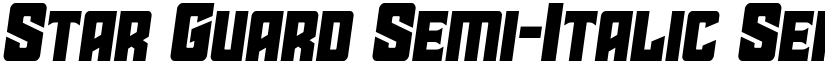 Star Guard Semi-Italic Semi-Italic font