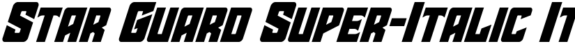 Star Guard Super-Italic Italic font