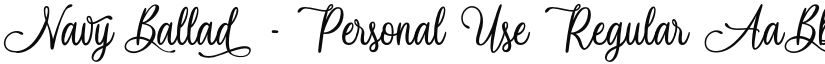 Navy Ballad - Personal Use Regular font