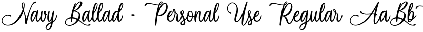 Navy Ballad - Personal Use Regular font