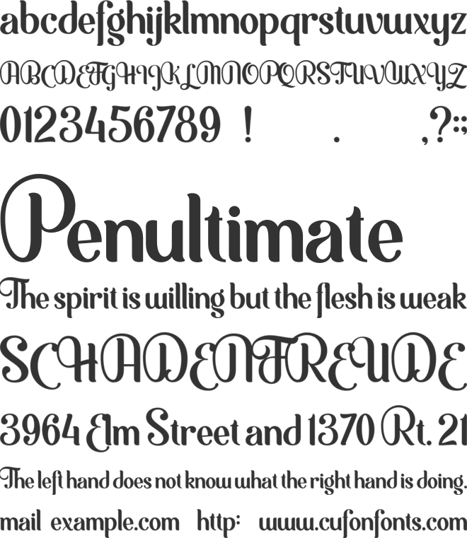 Möfita font preview