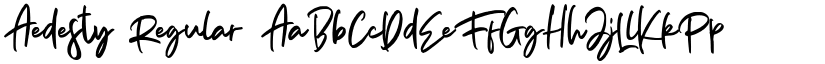 Aedesty Regular font
