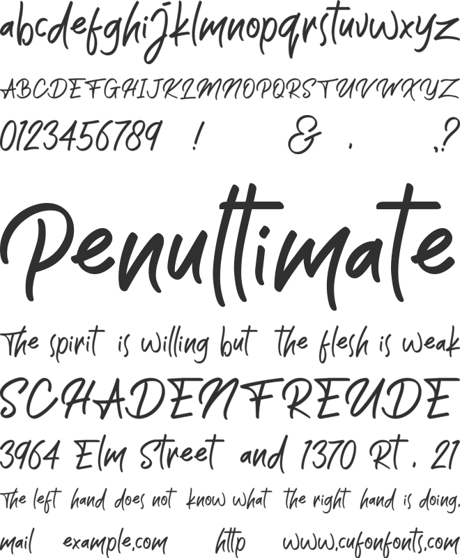 The Wave font preview