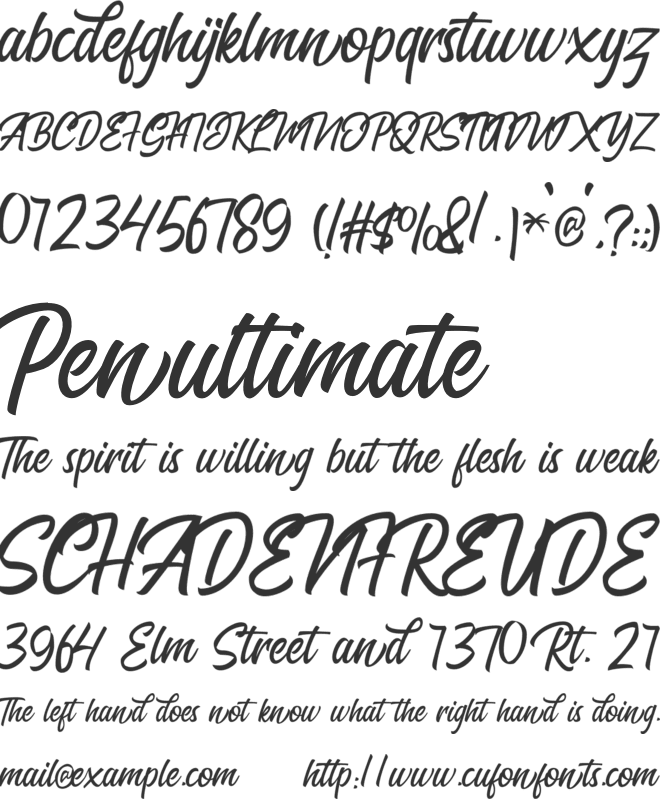 The Bredan font preview