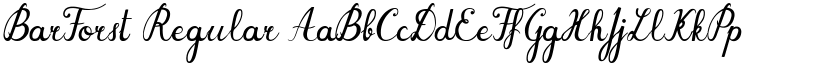 BarForst Regular font