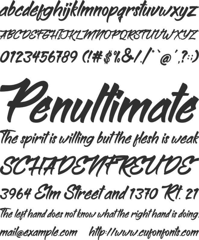 Bethsy font preview