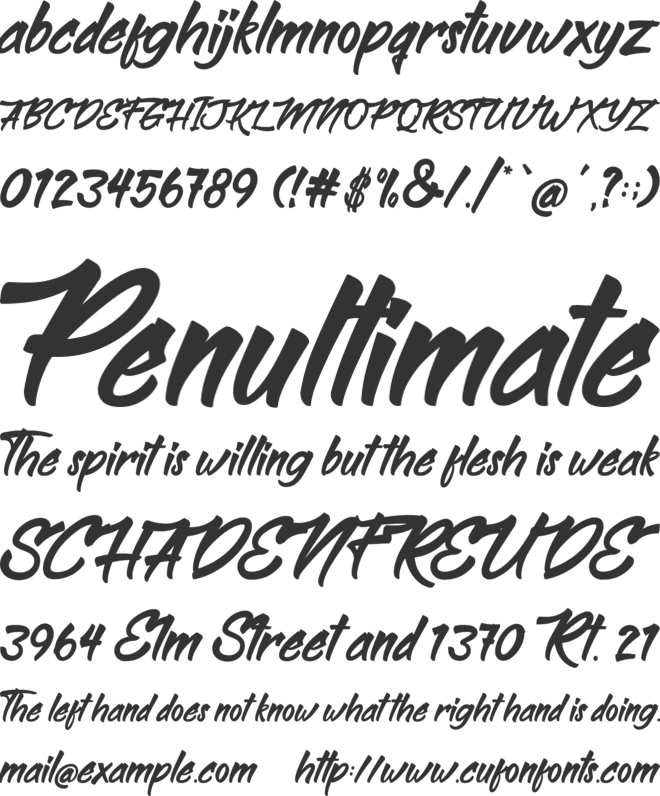 Bethsy font preview