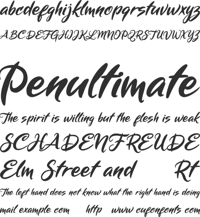 Mickey Steward font preview