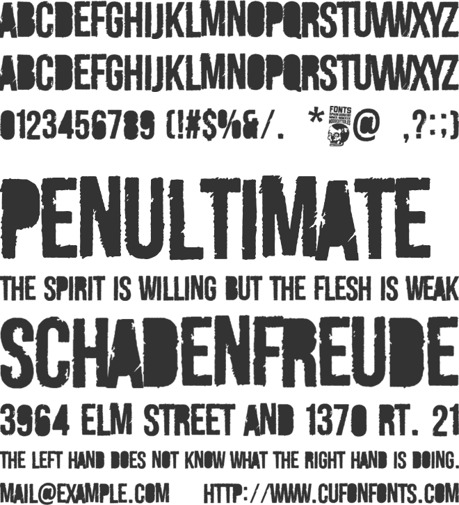 Merluza Company font preview