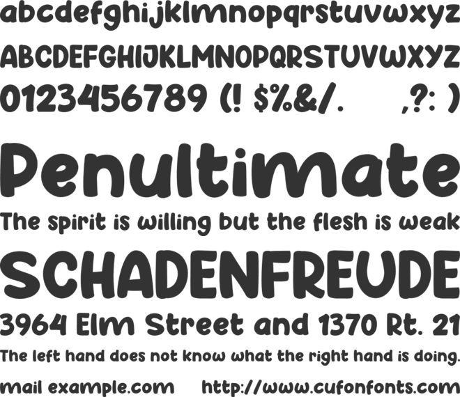 Happy School font preview