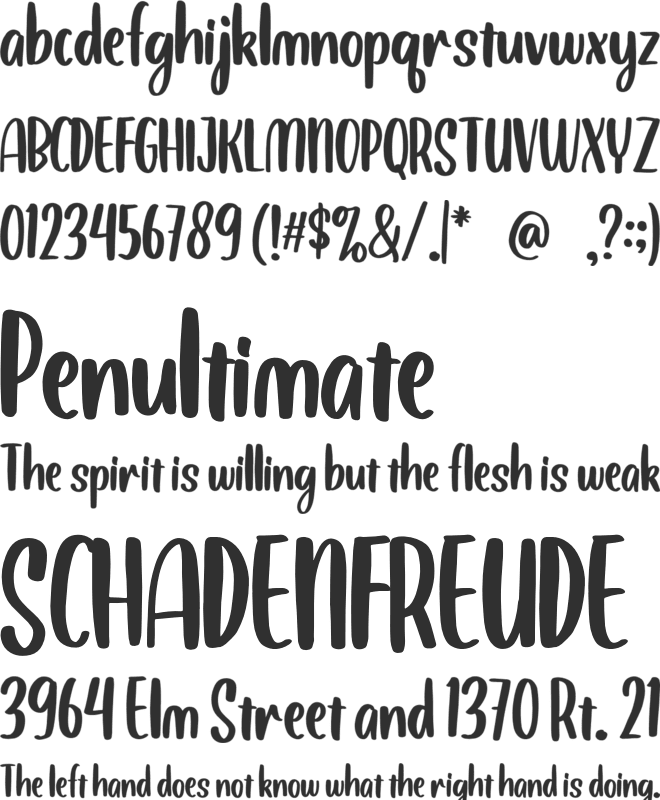 Balimoon font preview