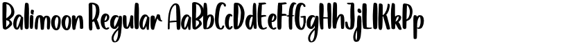 Balimoon Regular font