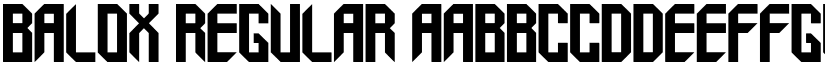 Balox Regular font