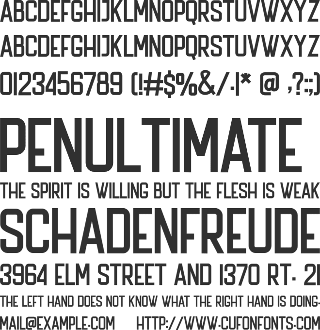 The Bredan Sans font preview