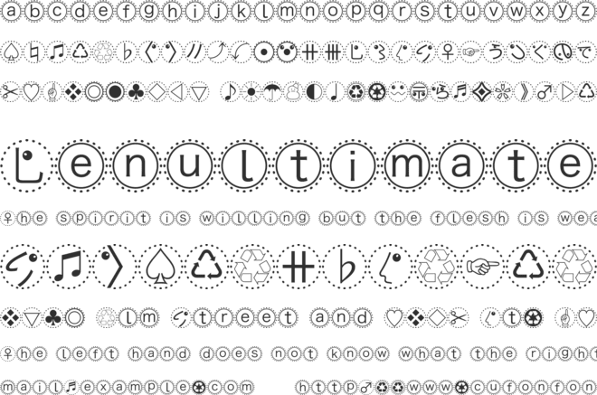 MBats font preview