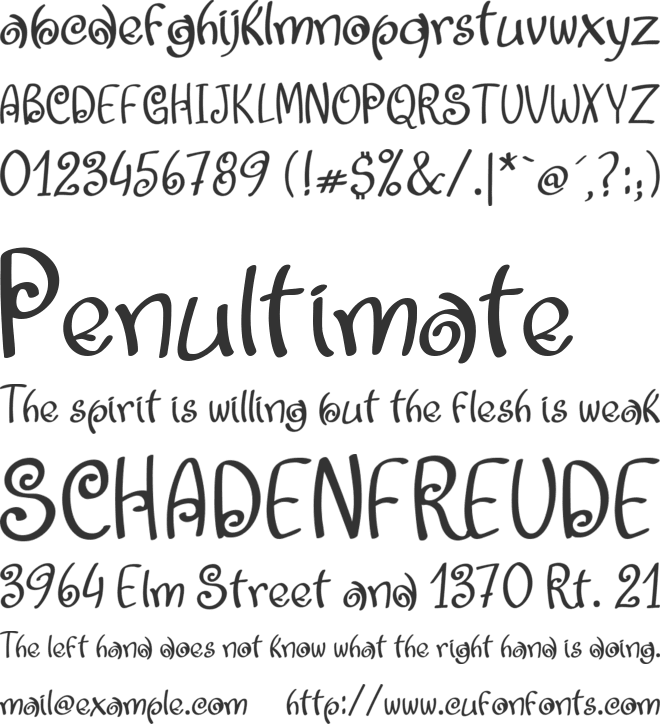 Spirou font preview
