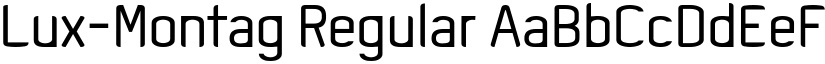 Lux-Montag Regular font