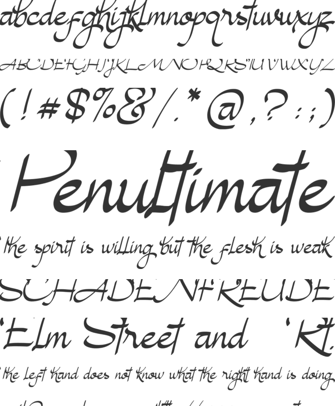 Magenta Rose font preview