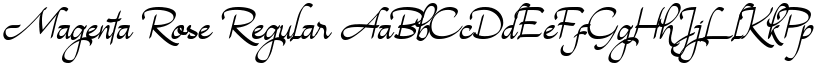Magenta Rose Regular font
