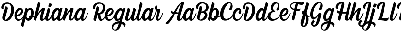 Dephiana Regular font