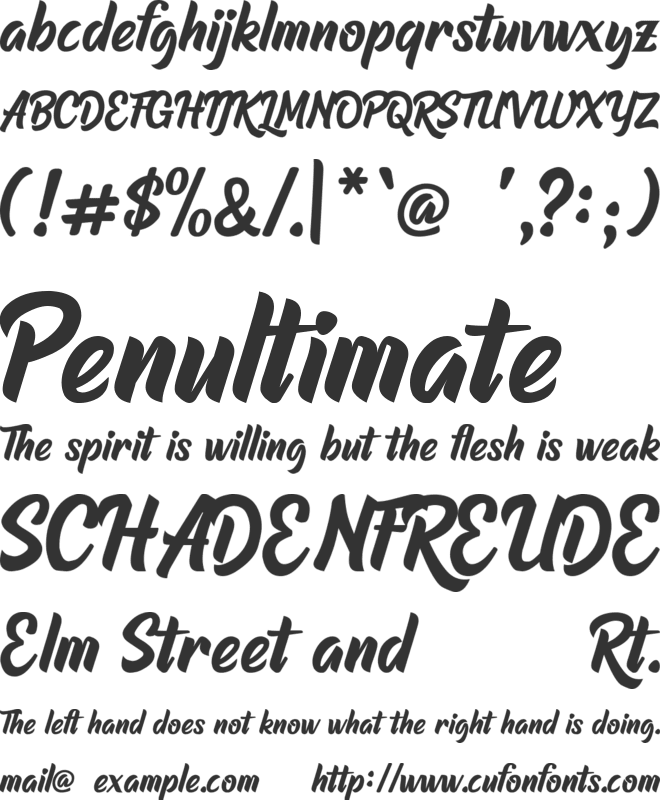 Raphtalia font preview