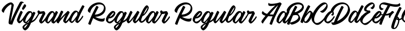 Vigrand Regular Regular font