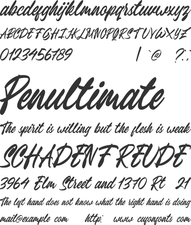 Breavenheart font preview