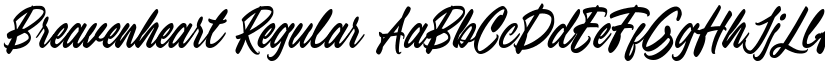 Breavenheart Regular font