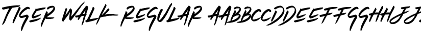 Tiger Walk Regular font