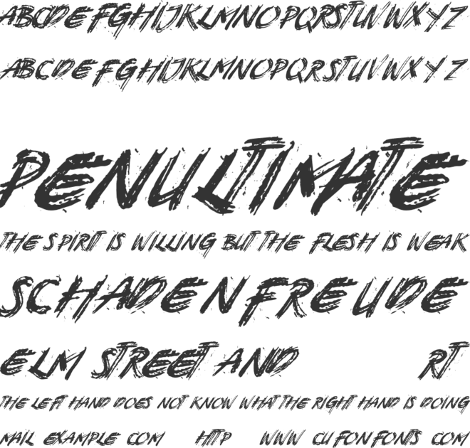 Sureface font preview