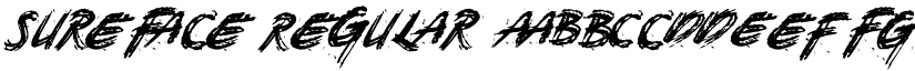 Sureface Regular font
