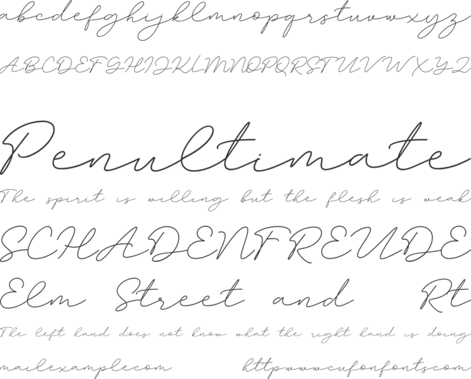 Amalina font preview