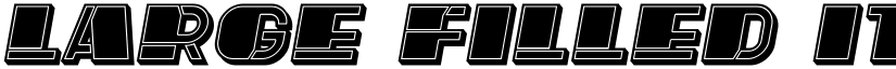 Large Filled Italic font