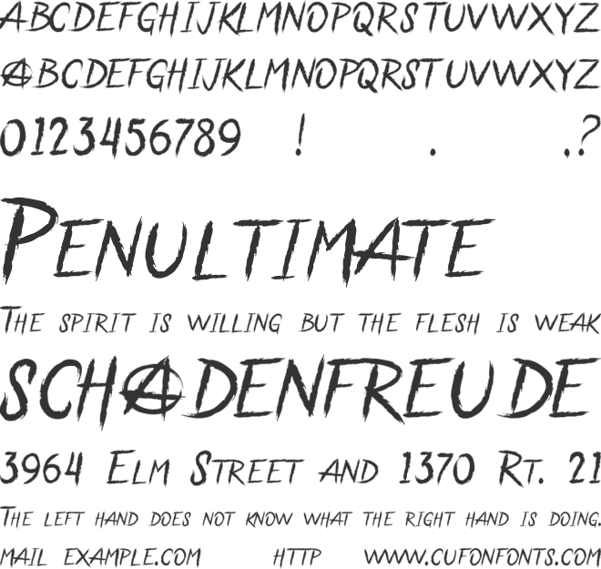 Anarchaos font preview