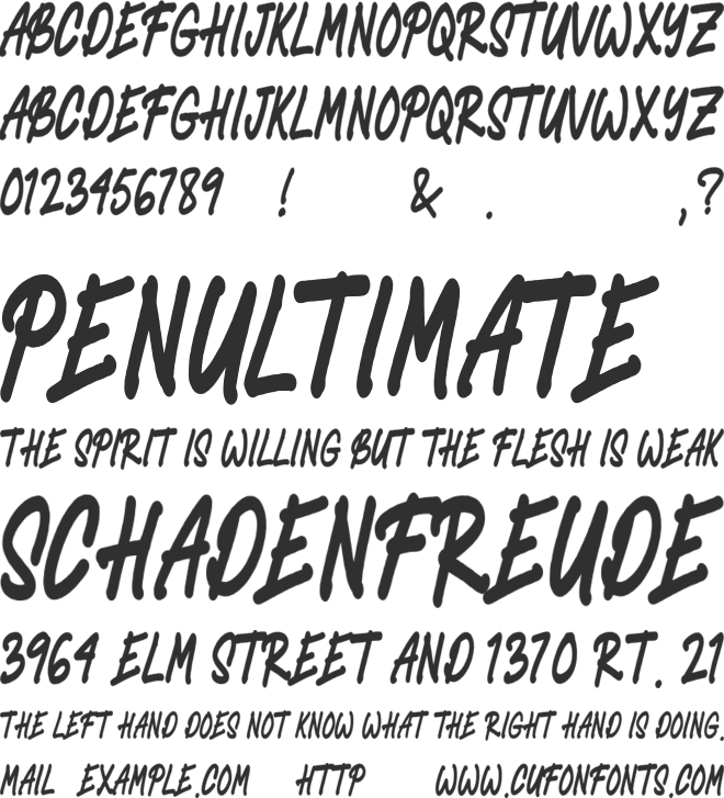 Johnie Horian font preview