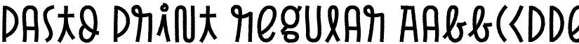Pasto Print Regular font