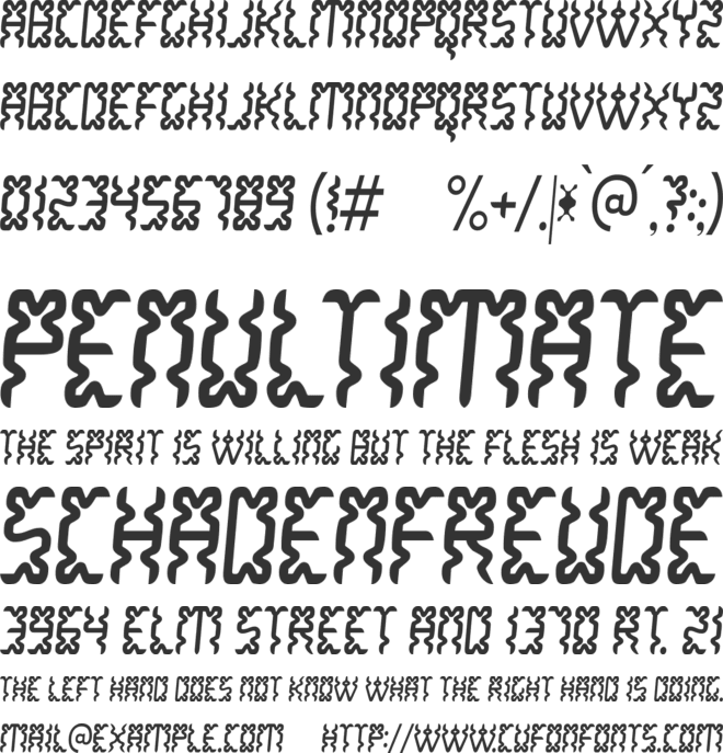 White Lake font preview
