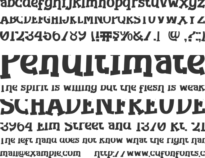 The Bomb font preview