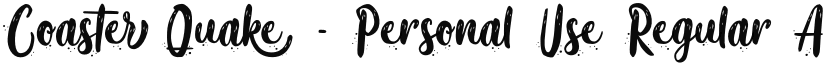 Coaster Quake - Personal Use Regular font