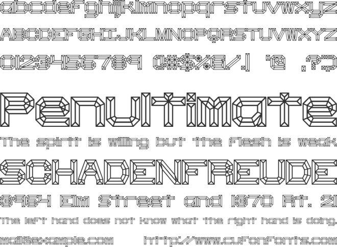 Heavy Bevel font preview
