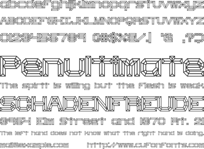 Heavy Bevel font preview