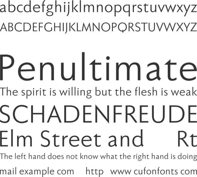 Faber Sans Pro reduced font preview