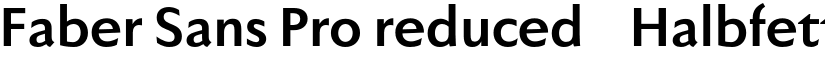 Faber Sans Pro reduced 75 Halbfett font