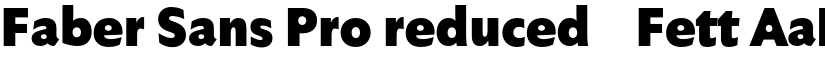 Faber Sans Pro reduced 95 Fett font