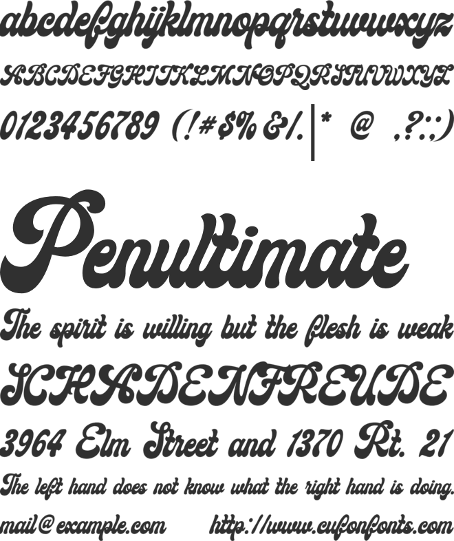 Ginchiest font preview