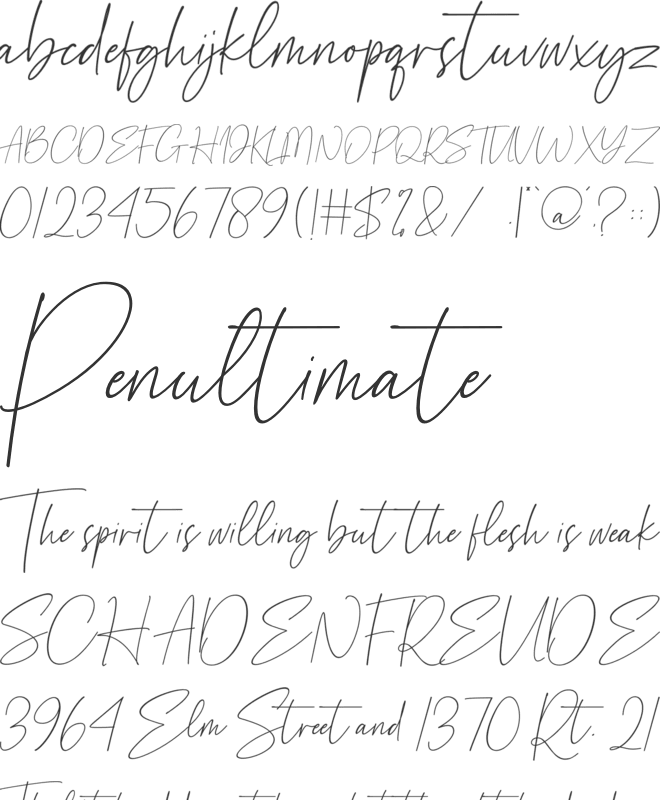 Cellestial font preview