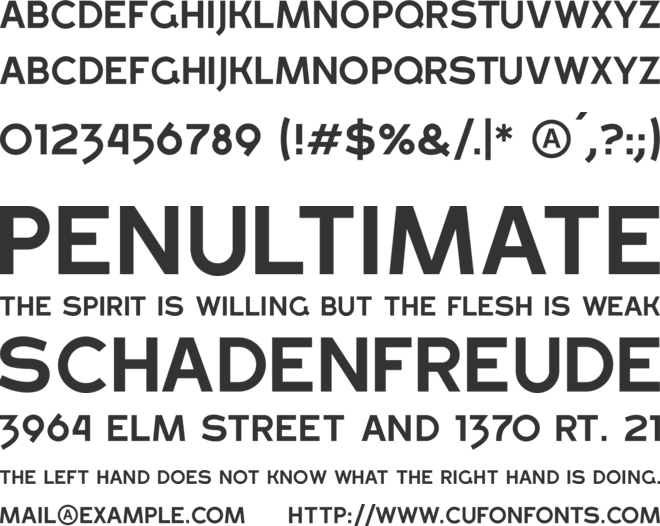 Gross font preview