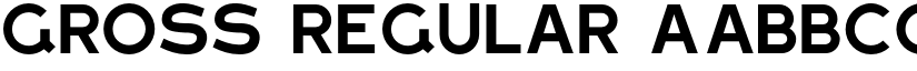 Gross Regular font